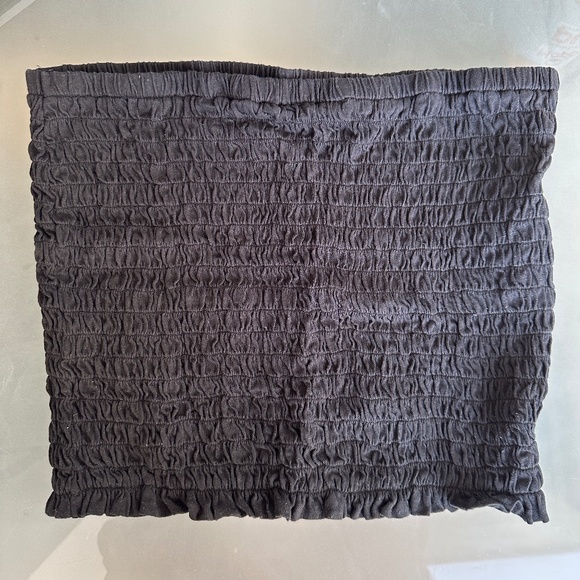 J.Crew - Strapless Black Smocked Top Broken-in Jersey - XS - Picture 5 of 6